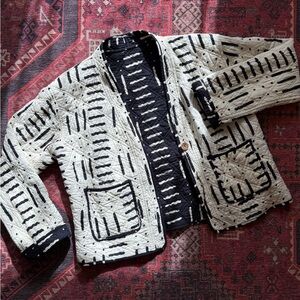 Black and White Quilted Jacket